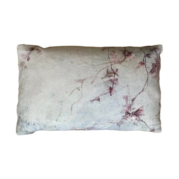 small cushion 30x40 cm in romantic printed linen 