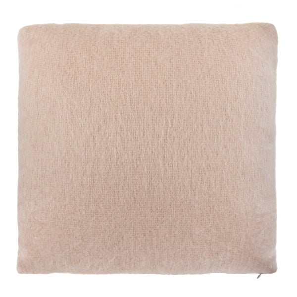 pastel pink mohair wool cushion 50x50cm
