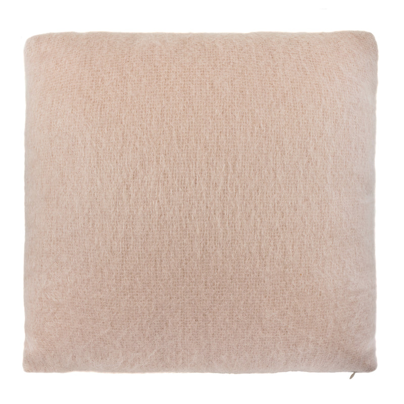 pastel pink mohair wool cushion 50x50cm