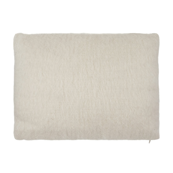 mohair wool cushion 30x40 cm white